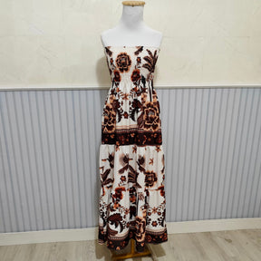 Vestido Longo Lastex Lauren Crepe de Seda