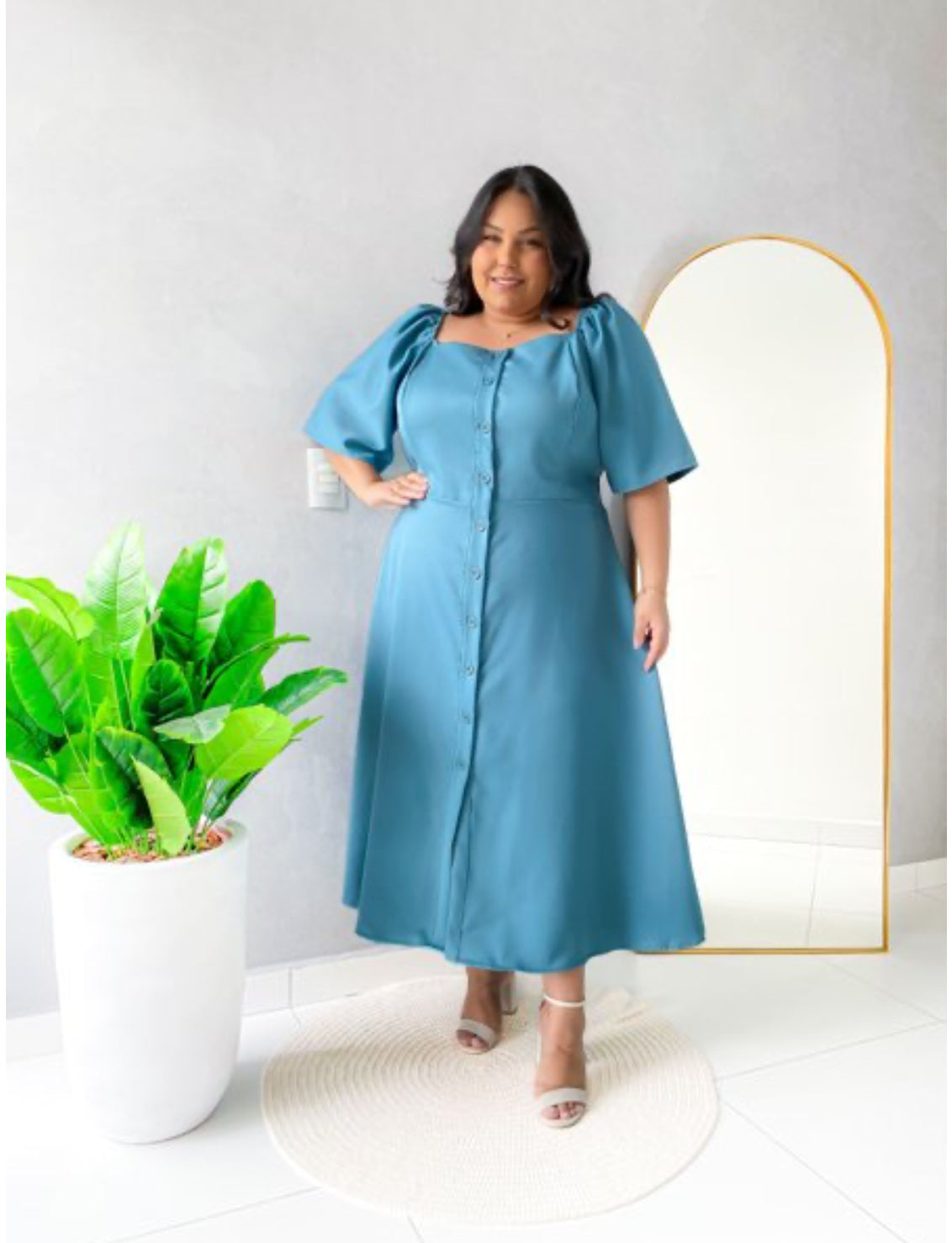 Vestido Chemise Super Midi