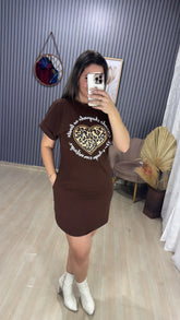 Vestido Camisetão Coração