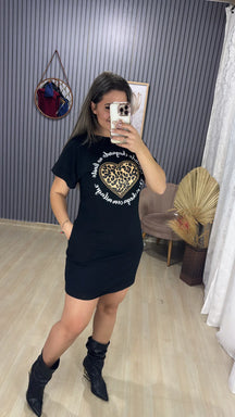 Vestido Camisetão Coração