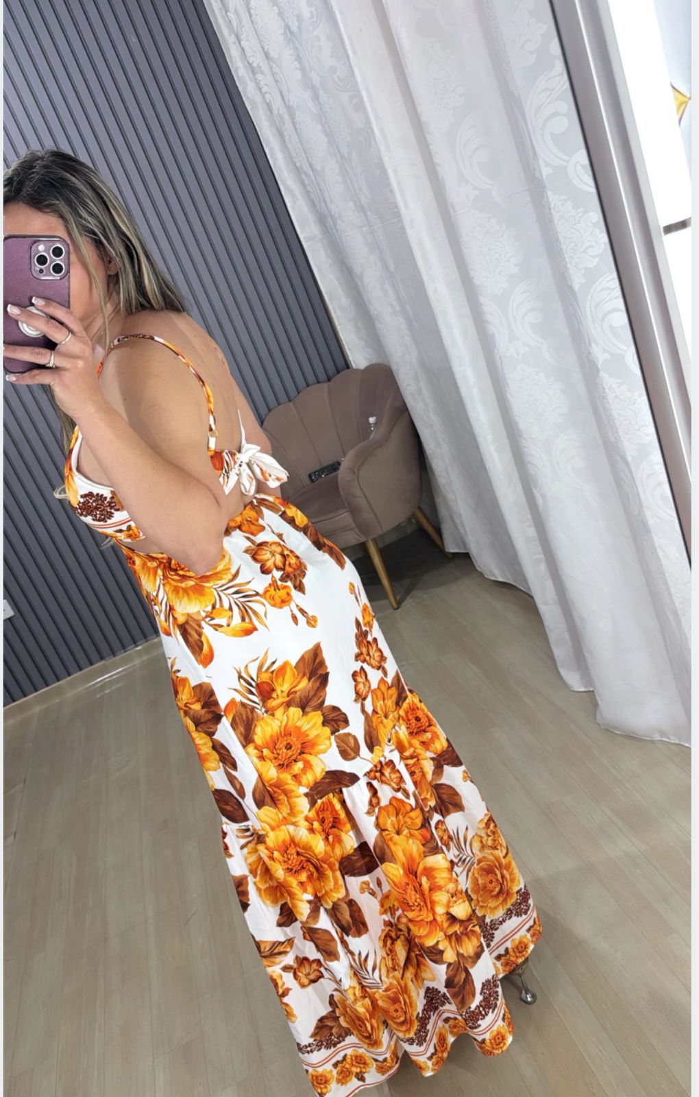 Vestido longo argola