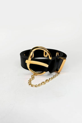 Cinto de Couro Sintético com Correntes - Londres